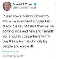 Trump truer Russland direkte.